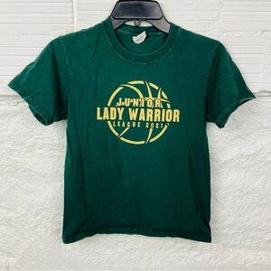 Port Authority Green Junior lady, warrior basketball League T-Shirt size medium